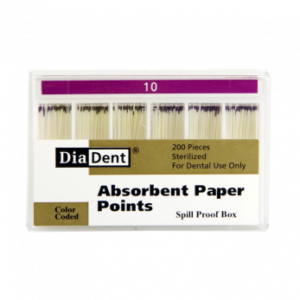 DiaDent штифты бумажные абсорбирующие №10, конусность 02, 200 шт.
