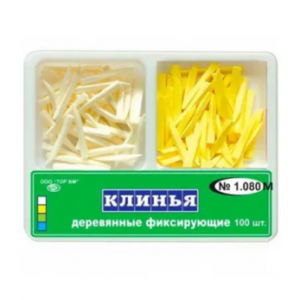 ТОР ВМ клинья фиксирующие 1.080м деревянные, 2-х типов (белые и желтые), 100 шт.