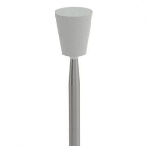 MPF White Pearl Inverted Small Cone полир для керамики и диоксида циркония, форма обратный конус, рабочая часть 6 x 8 мм, 1 шт.
