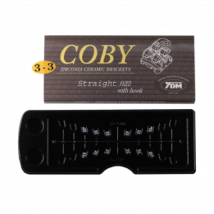 YDM COBY STR-022-3-3H брекеты из диоксида циркония, верхние, нижние, правые, левые на 1-3 зубы, .022", с крючком, 12 шт.