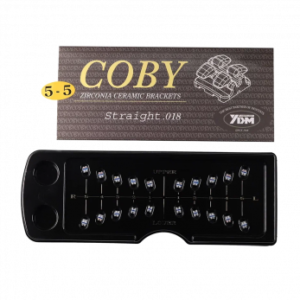 YDM COBY STR-018-5-5 брекеты из диоксида циркония, верхние, нижние, правые, левые на 1-5 зубы, .018", с крючком, 20 шт.