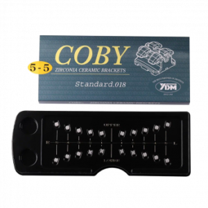 YDM COBY STD-018-5-5 брекеты из диоксида циркония, верхние, нижние, правые, левые на 1-5 зуб, .018", 20 шт.