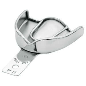 Asa Dental Perma-Lock High Grip ложка слепочная из нержавеющей стали верхняя, без перфорации, с увеличенным бортиком, размер M