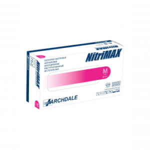Archdale NitriMAX перчатки смотровые, нитриловые, нестерильные, неопудренные, текстурированные, цвет фуксия, размер М, плотность 3,5 г, 50 пар