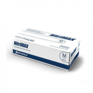 Archdale NitriMAX перчатки смотровые, нитриловые, нестерильные, неопудренные, текстурированные, цвет белый, размер M, плотность 3,9 г, 50 пар