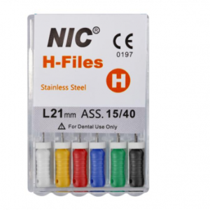 H-file Nic Superline № 15/40 25 мм ручной каналорасширитель, 6 шт.