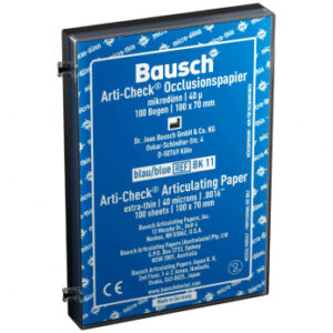 Bausch BK 11 бумага артикуляционная синяя 40 мкм, 100 мм x 70 мм, 100 листов