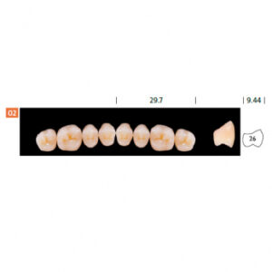 Bonartic II NFC+ зубы композитные, боковые верхние, фасон 02, цвет D4, 8 шт.