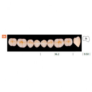 Bonartic II NFC+ зубы композитные, боковые нижние, фасон 06, цвет A2, 8 шт.
