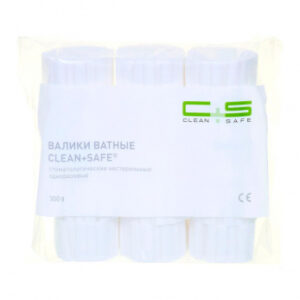 Clean+Safe валики ватные №2 стоматологические, нестерильные, 600 шт.