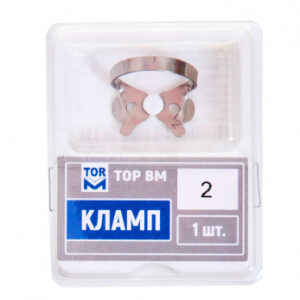 ТОР ВМ Кламп № 2 с плоскими горизонтальными челюстями, с крыльями, для премоляров с небольшим размером коронки