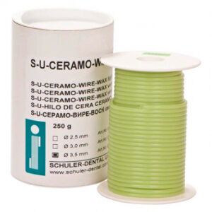 S-U-CERAMO-WIRE-WAX восковая проволока для пресс керамики, светло-зелёная, диаметр 3,5 мм, 250 г