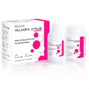 Villacryl H Plus (Виллакрил Н плюс) пластмасса базисная, цвет V2 молочно-розовый с прожилками, 750 г + 400 мл