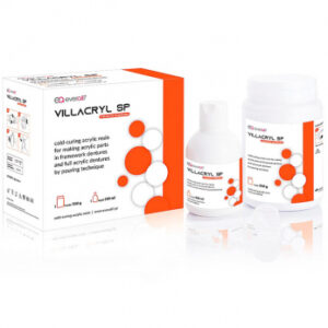 Villacryl SP (Виллакрил SP) пластмасса для бюгельных протезов, цвет V2 молочно-розовый с прожилками, порошок 500 г + жидкость 300 мл